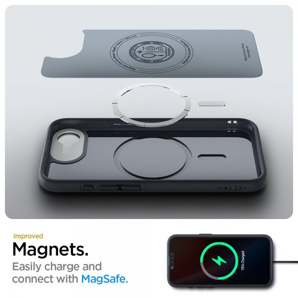 Spigen iPhone 16e/17e Suojakuori Nano Pop MagFit Black Sesame