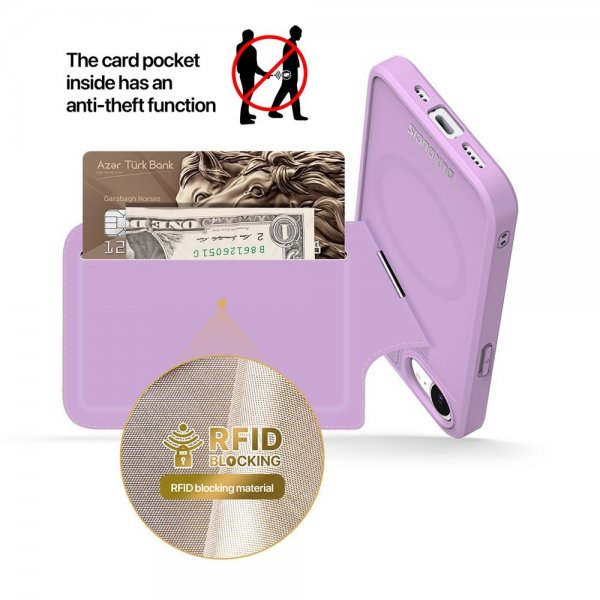 Dux Ducis iPhone 16e/17e -kuori Rafi II Series MagSafe violetti