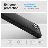 Spigen iPhone 16/17 -kuori Rugged Armor MagFit mattamusta