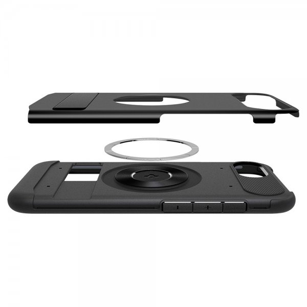 Spigen iPhone 16/17 Kuori Slim Armor MagFit Musta