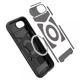 Spigen iPhone 16/17 Kuori Slim Armor MagFit Musta