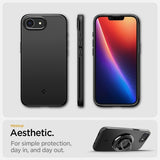 Spigen iPhone 16e/17e Thin Fit MagFit -kuori, musta