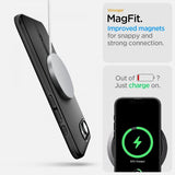 Spigen iPhone 16e/17e Thin Fit MagFit -kuori, musta