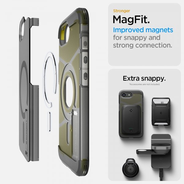 Spigen iPhone 16e/17e Suojakuori Tough Armor MagFit Frost Black