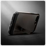 Spigen iPhone 16/17 -kuori, Tough Armor MagFit, Gunmetal