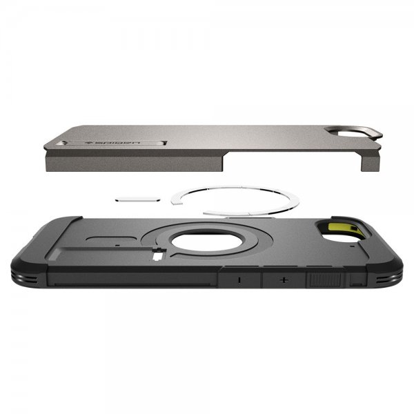 Spigen iPhone 16/17 -kuori, Tough Armor MagFit, Gunmetal