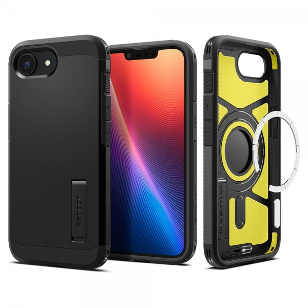 Spigen iPhone 16/17 -suojakuori Tough Armor MagFit, musta