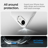 Spigen iPhone 16/17 Ultra Hybrid Crystal Clear -kuori