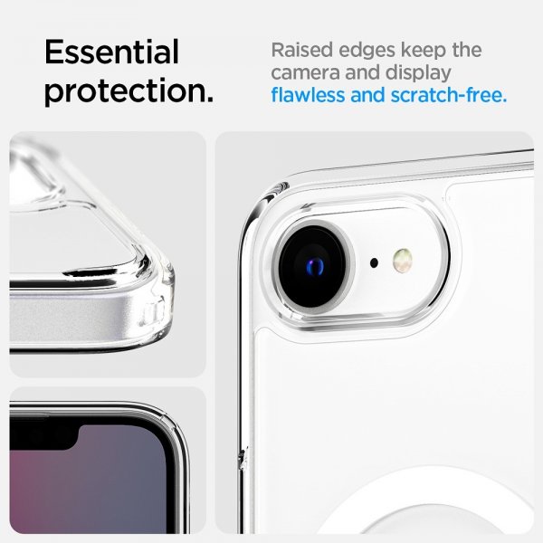 Spigen iPhone 16/17 Ultra Hybrid MagFit Clear White -kuori