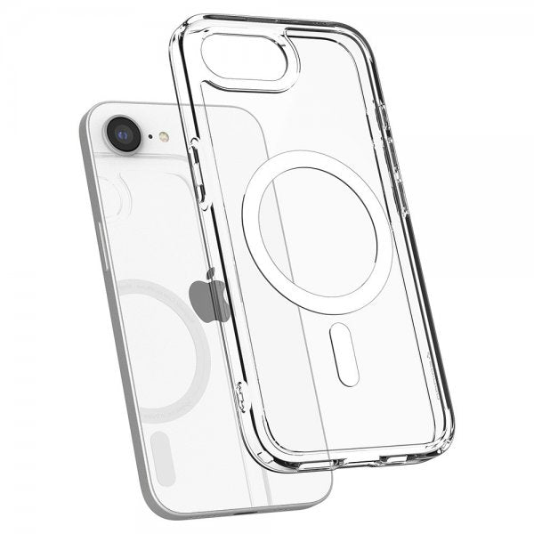 Spigen iPhone 16/17 Ultra Hybrid MagFit Clear White -kuori