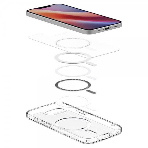 Spigen iPhone 16/17 Ultra Hybrid MagFit Clear White -kuori