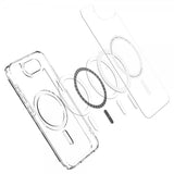 Spigen iPhone 16/17 Ultra Hybrid MagFit Clear White -kuori