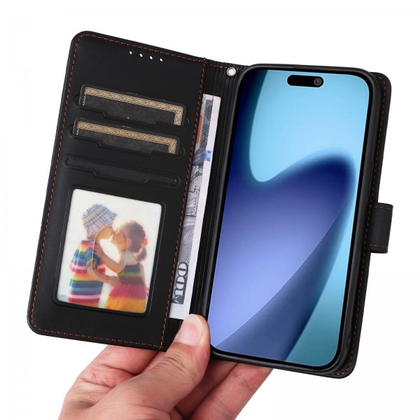 Betopnice iPhone Air -kotelo irrotettavalla kuorella 005, musta