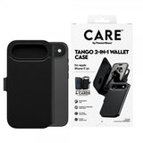 CARE by PanzerGlass iPhone Air -kotelo Tango Two-in-One Wallet MagSafe, musta
