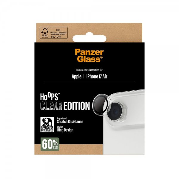 PanzerGlass iPhone Air kamerasuojus Hoops läpinäkyvä