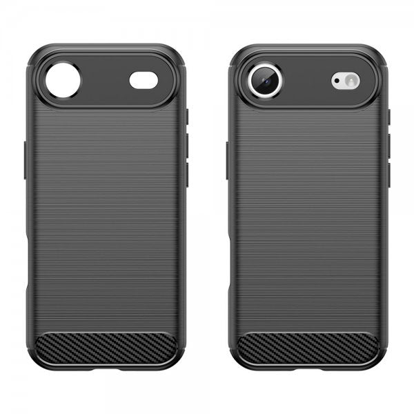 iPhone Air Kuori Harjattu Hiilikuitukuvio Musta