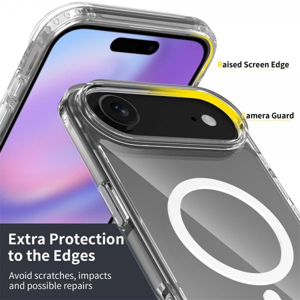 Nordic Covers iPhone Air -suojakuori Feather Series MagSafe Läpinäkyvä