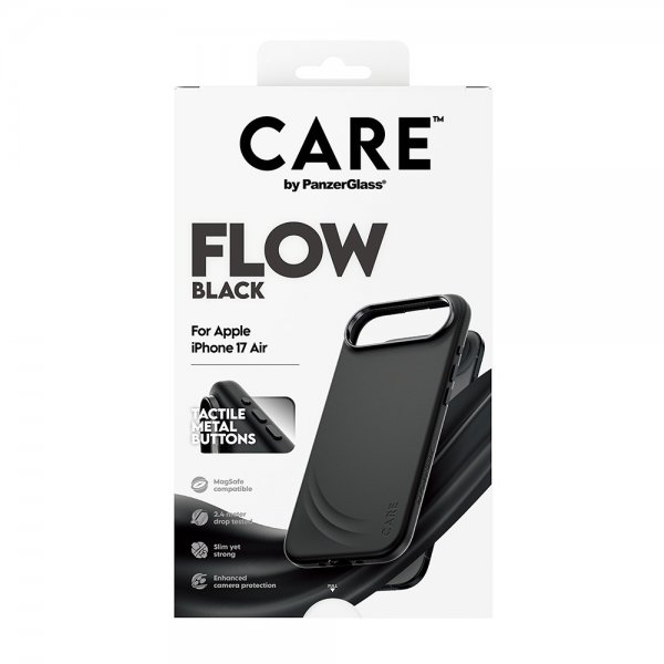 CARE by PanzerGlass iPhone Air -suojakuori Flow MagSafe, musta