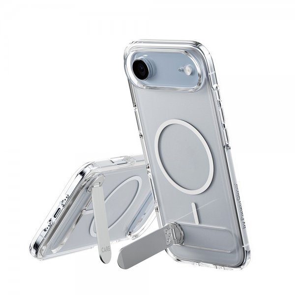 CARE by PanzerGlass iPhone Air -kotelo, Kickstand MagSafe, läpinäkyvä