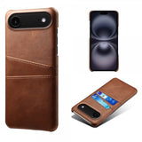iPhone Air -kuori, jossa kaksi korttipaikkaa, tummanruskea