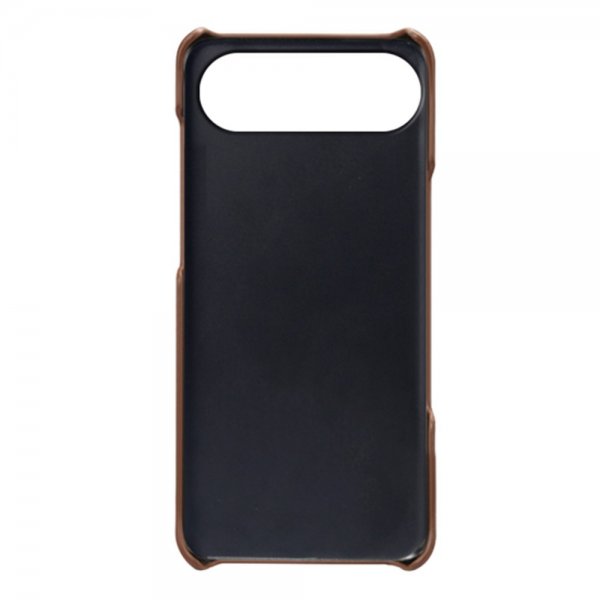iPhone Air -kuori, jossa kaksi korttipaikkaa, tummanruskea