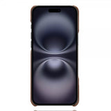 iPhone Air -kuori, jossa kaksi korttipaikkaa, tummanruskea