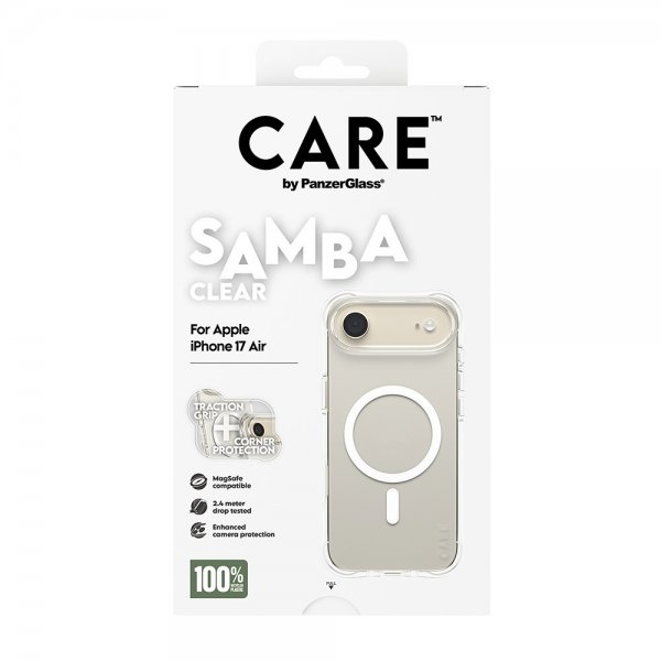 CARE by PanzerGlass iPhone Air -suojakuori Samba MagSafe Transparent
