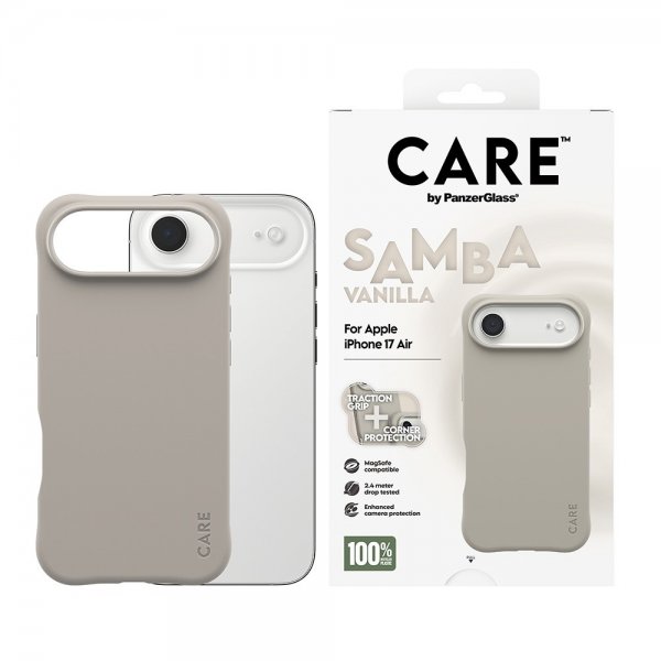CARE by PanzerGlass iPhone Air -kuori Samba MagSafe Vanilla