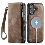 CaseMe iPhone 17 -kotelo 008-sarja, irrotettava kuori, ruskea
