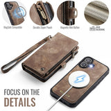 CaseMe iPhone 17 -kotelo 008-sarja, irrotettava kuori, ruskea