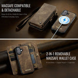 CaseMe iPhone 17 -kotelo 008-sarja, irrotettava kuori, ruskea