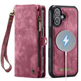 CaseMe iPhone 17 -kotelo 008-sarja, irrotettava kuori, punainen