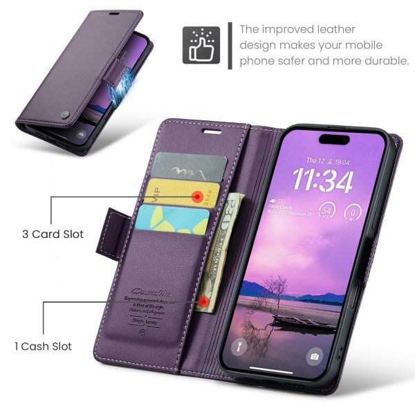 CaseMe iPhone 17 -suojakuori 023-sarja violetti