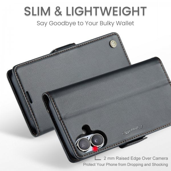 CaseMe iPhone 17 -kotelo 023 Series Musta