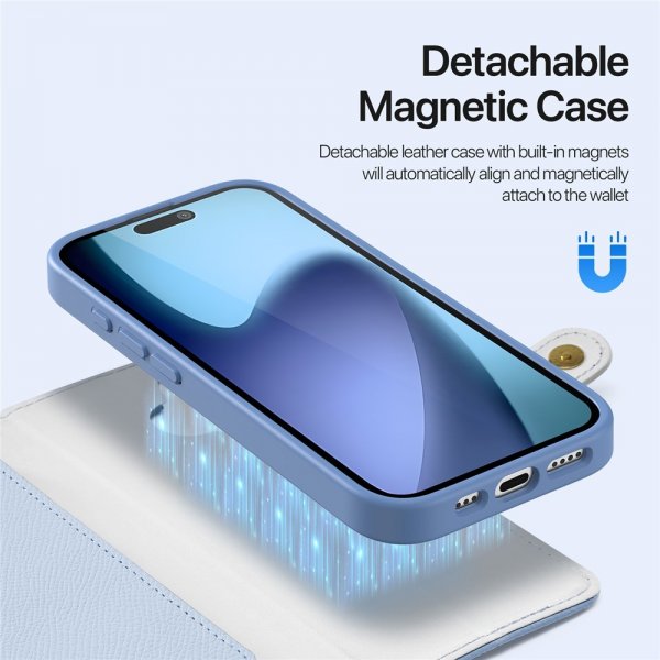 Dux Ducis iPhone 17 -suojakuori 2-in-1 Lawa Series MagSafe sininen