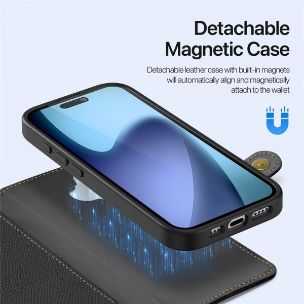 Dux Ducis iPhone 17 -kotelo 2-in-1 Lawa Series MagSafe, musta
