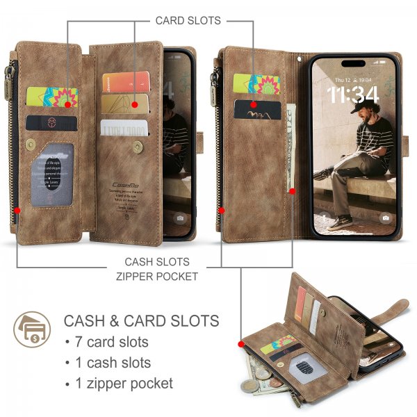 CaseMe iPhone 17 -kotelo C30 Series Ruskea