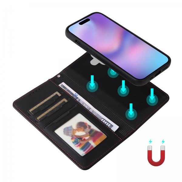 Betopnice iPhone 17 -kuoret irrotettavalla kuorella 005 Musta