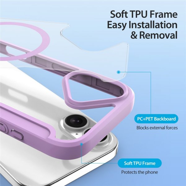 Dux Ducis iPhone 17 -suojakuori Skin X Pro Series MagSafe, violetti