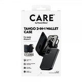 CARE by PanzerGlass iPhone 17 -suojakotelo Tango Two-in-One Wallet MagSafe, musta