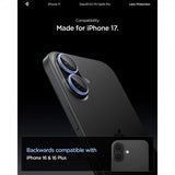 Spigen iPhone 17 Kameransuojaus GLAS.tR EZ Fit Optik Pro 2-pakkaus Sininen