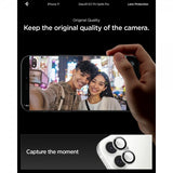 Spigen iPhone 17 -kameran suojalasi GLAS.tR EZ Fit Optik Pro, 2 kpl, hopea