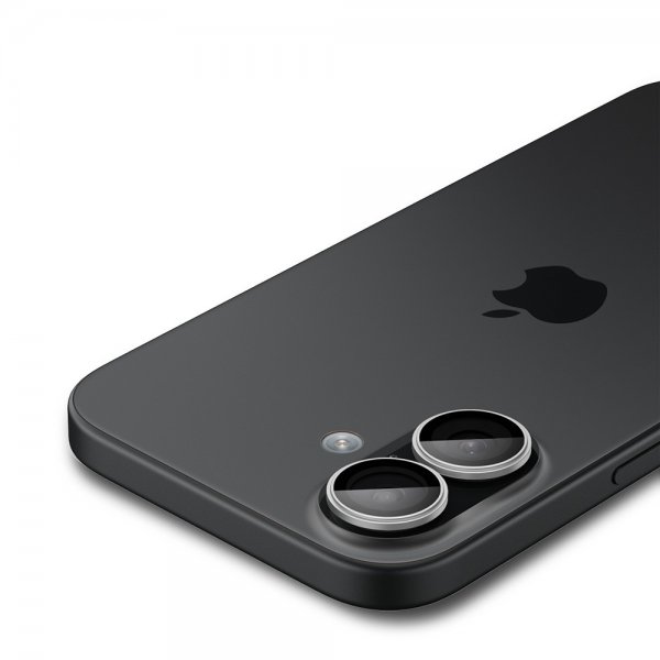 Spigen iPhone 17 -kameran suojalasi GLAS.tR EZ Fit Optik Pro, 2 kpl, hopea