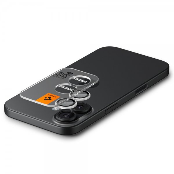 Spigen iPhone 17 -kameran suojalasi GLAS.tR EZ Fit Optik Pro, 2 kpl, hopea