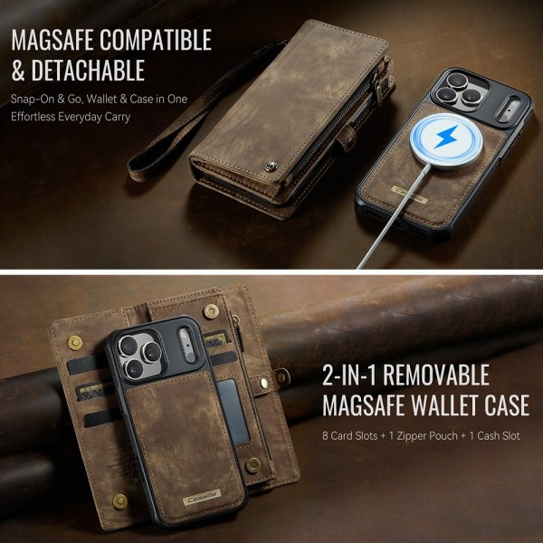 CaseMe iPhone 17 Pro Kotelo 008 Series Irrotettava Kuori Ruskea