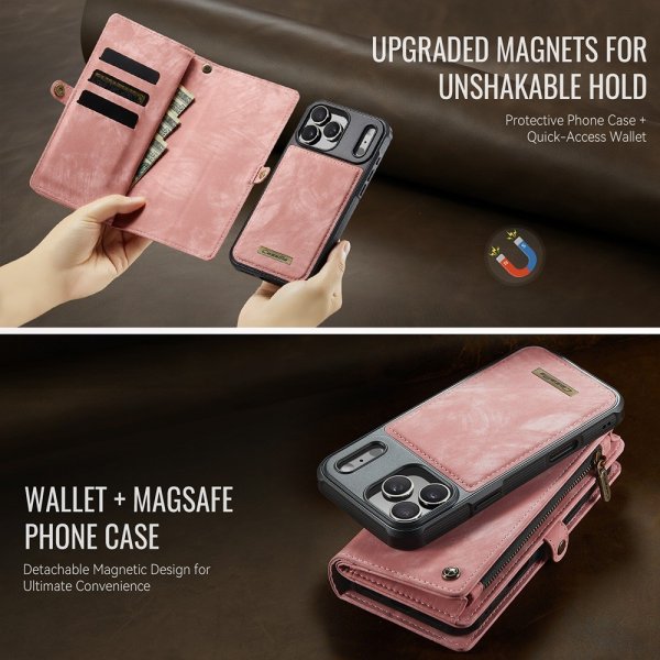 CaseMe iPhone 17 Pro -kotelo 008 Series Irrotettava kuori, vaaleanpunainen