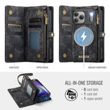 CaseMe iPhone 17 Pro -kotelo 008 Series Irrotettava Kuori Musta