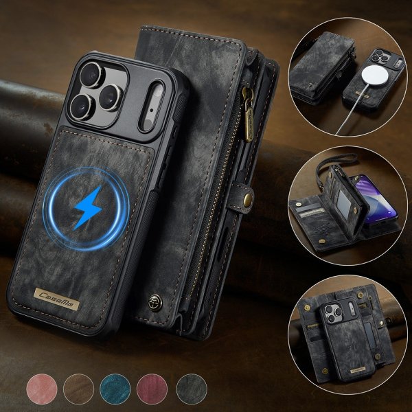CaseMe iPhone 17 Pro -kotelo 008 Series Irrotettava Kuori Musta