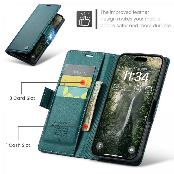 CaseMe iPhone 17 Pro -suojakuori 023 Series Vihreä