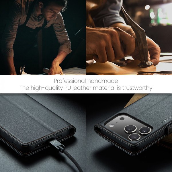 CaseMe iPhone 17 Pro -kotelo 023 Series Musta